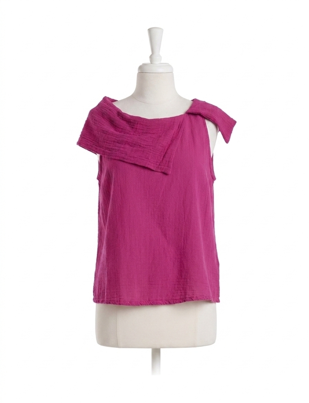NEW OH MY GAUZE! bird cotton blouse in fuchsia